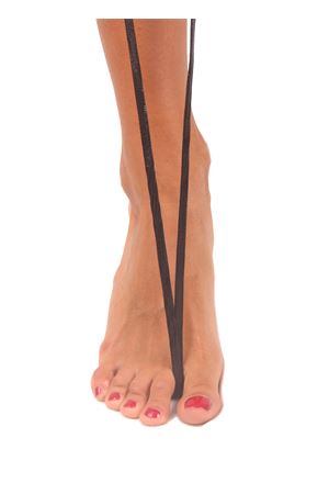 Capri sandals with handmade woven leather Da Costanzo | ANELLO TRECCIAIGUANA NERO
